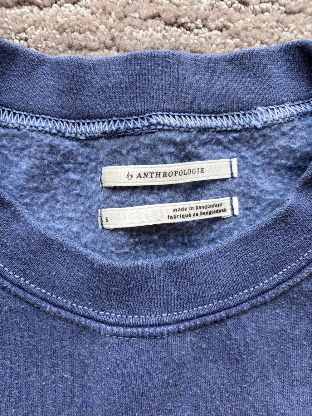Anthropologie Paris 1999 Navy Crewneck Sweatshirt - Picture 2 of 3